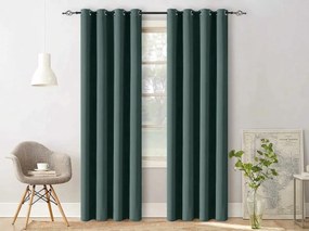 Turkusowa zasłona OXFORD 140x250 cm Zawieszanie: Taśma z wiązaniami