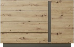 RACO Komoda 138 D4S Dąb Artisan – 4 Szuflady, Nowoczesna Komoda