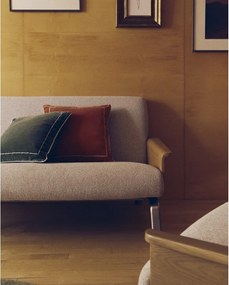 Beżowa sofa z tkaniny szenilowej 165 cm Amsen – Kave Home