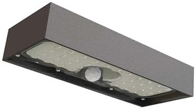 LED solarny reflektor z czujnikiem ruchu LED/3,7V 3000mAh 4000K IP65 czarny