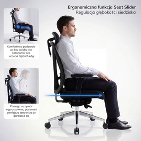 Fotel biurowy ergonomiczny czarny VECTOR