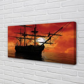 Obraz drukowany na płótnie Statek w Pełnym Słońcu