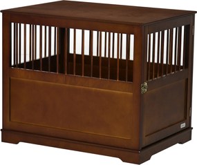 PawHut Klatka dla psa z podwyższonym stojakiem Zamknięcie Box transportowy Brązowy 805x595x675cm | Aosom PL