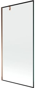 Mexen Next parawan nawannowy 1-skrzydłowy 90 x 150 cm, czarny wzór, różowe złoto - 895-090-000-00-70-60