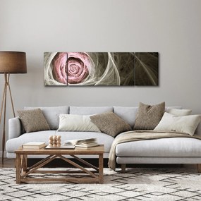 Obraz - Abstrakcyjny róż jasnoróżowy (170x50 cm)