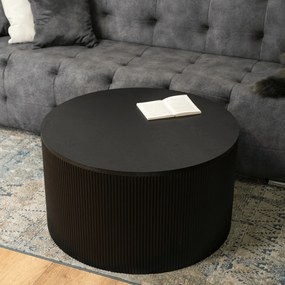 Stolik Kawowy HOPE MAX 80 cm Czarny Nowoczesny Loft