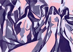 Obraz - Abstrakcyjne kobiety (70x50 cm)