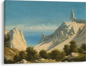 Obraz - Georg Emil Libert, View of Sommerspiret, the Cliffs of Møn, reprodukcje (70x50 cm)