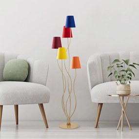 Lampa stojąca z tekstylnym kloszem (wysokość 160 cm) Bonibos – Opviq lights
