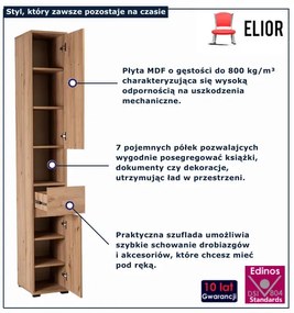 Wąski regał słupek 30 cm E4-A92
