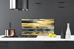 Szkło do Kuchni na Ścianę Harmonijna Kompozycja Kamieni I Wody