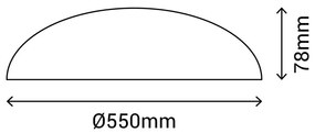 Biała lampa sufitowa SULION Färg, ø 55 cm