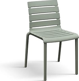 Zestaw 6 zielonych krzeseł z polipropylenu, z możliwością sztaplowania - GANDIA