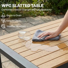 Outsunny Zestaw mebli ogrodowych aluminiowych dla 4 osób, wodoodporny, głębokie siedziska z sofą, fotelami i stolikiem | Aosom PL