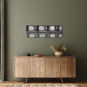 Obraz - Retro TV (z zegarem) (90x30 cm)