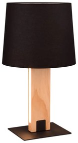 Czarno-naturalna lampa stołowa LED z tekstylnym kloszem (wys.50 cm) Rahul – Trio