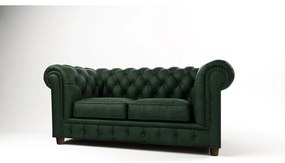 Ciemnozielona aksamitna sofa 184 cm Cambridge – Ropez