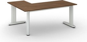 Narożne biurko PRIMO FLEXIBLE, 180x140 cm, orzech