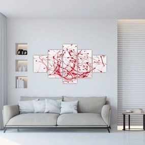 Obraz przy użyciu techniki drippingu (125x70 cm)