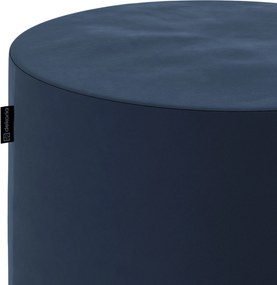 Puf Barrel kolor granatowy tkanina połyskliwa, welwetowa