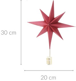 Czubek na choinkę gwiazda z papieru, 30 cm