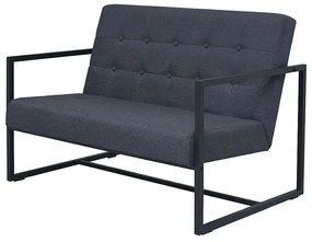 Zgrabna 2-osobowa sofa Mefir - ciemnoszara