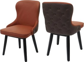 Krzesło do jadalni MCW-M60 (zestaw 2 sztuk),  terakota-brązowy
