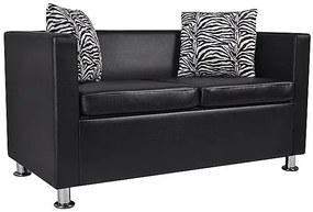 Nowoczesna skórzana sofa Swax 2B - czarna