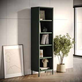 Regał na książki MARIO, 500 x 1800 x 350 mm, Modern: butelkowa zieleń