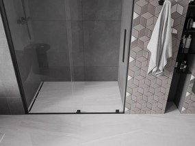 Mexen Velar drzwi prysznicowe rozsuwane 150 cm, transparent, czarne - 871-150-000-01-70