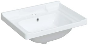 Ceramiczna biała umywalka wpuszczana w blat - Britta 3X