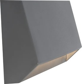 Nowoczesna lampa ścienna zewnętrzna ciemnoszara w komplecie z LED IP65 - Sandstone 2