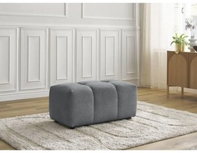 Szary podnóżek z tkaniny szenilowej Roxelane – Bobochic Paris