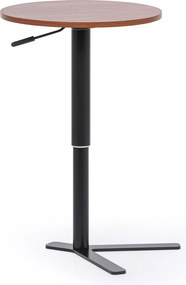 Stolik odkładczy, z regulacją wysokości, 51-77 x 50 cm, ciemny orzech