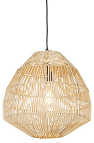 Rustykalna lampa wisząca z rattanu 41 cm - Bishop Rustykalny / Vintage Oswietlenie wewnetrzne