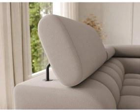 Jasnobrązowy aksamitny rozkładany narożnik (lewostronny/w kształcie litery U) Feraria – ELTAP