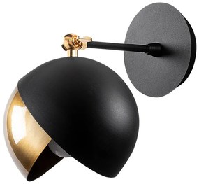 Kinkiet w czarno-złotym kolorze ø 26 cm Berceste – Opviq lights