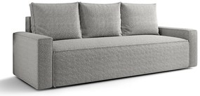 Jasnoszara sofa rozkładana z pojemnikiem M0-G52