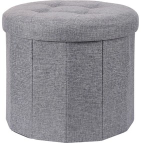 Pufa z pikownym siedziskiem OTTOMAN, Ø 45 x 39 cm