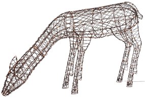 Zewnetrzna Lampa podłogowa Brązowy Rattan Renifer z LED IP44 - Flossie Oswietlenie zewnetrzne