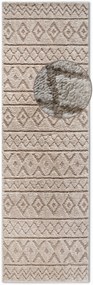 Dywan nowoczesny Gallery 3D  Boho beżowy 80 cm x 240 cm