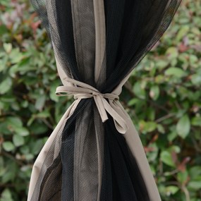 Outsunny Pawilon Ogrodowy 3x3 m z Ochroną UV i Dachem Podwójnym 294x294 cm | Aosom PL