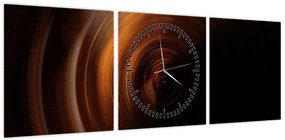 Obraz - Spirala (z zegarem) (90x30 cm)