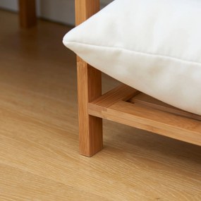 HOMCOM Wieszak garderobiany z drążkiem, półką na buty, regałem, garderobą z bambusa, kolor naturalnego drewna