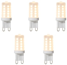 Zestaw 5 żarówek LED G9 z możliwością ściemniania 3W 280lm 2700K