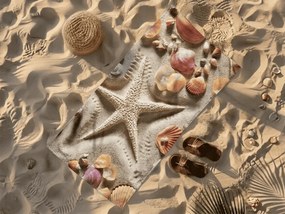 Szybkoschnący ręcznik plażowy OCEAN SAND kolorowy 70 x 140 cm, 100% mikrofibra