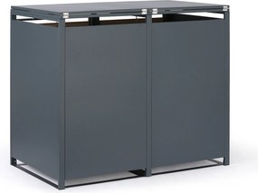 Wiata na pojemnik na odpady 240 l, 1160 x 695 x 800 mm, dekor drewna