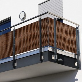 Osłona balkonowa Tress 1,1 x 20 m brązowa PATIO