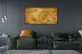 Obraz canvas na ścianę Mapa z Przypalonymi Brzegami