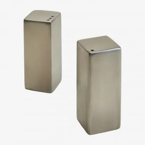 Solniczka I Pieprzniczka Ze Stali Nierdzewnej Limatoli Stal Nierdzewna Szczotkowana - Sklum